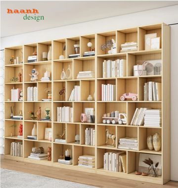 Tủ sách gỗ công nghiệp dạng ô mở linh hoạt - THS 012