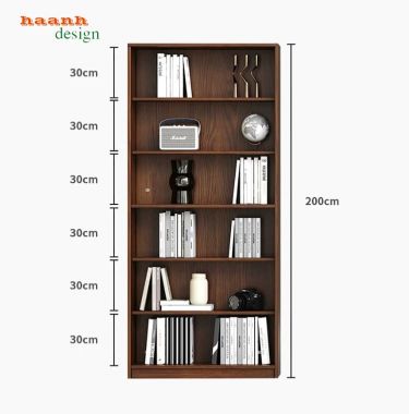 Tủ sách gỗ cao cấp từ gỗ óc chó – Nâng tầm không gian sống-THS 011