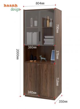 Tủ sách gỗ công nghiệp đẹp cho không gian sống hiện đại-TSH 003