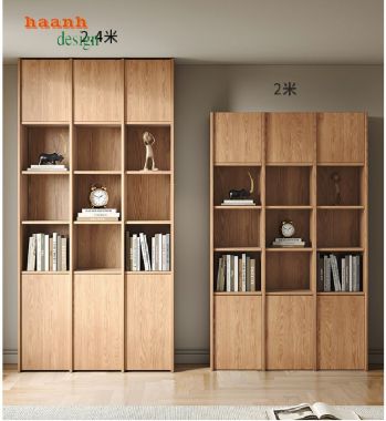 Tủ sách gỗ sồi Biểu tượng của sự sang trọng và bền bỉ-TSH 004