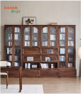 Phá cách thiết kế giá sách gỗ tự nhiên cho nội thất độc đáo-TSH 007