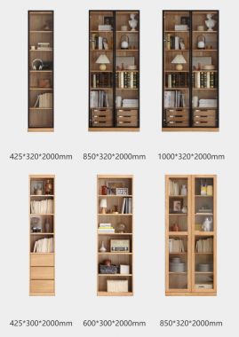 Tủ sách gỗ tự nhiên hiện đại cho mọi gia đình TSH 001