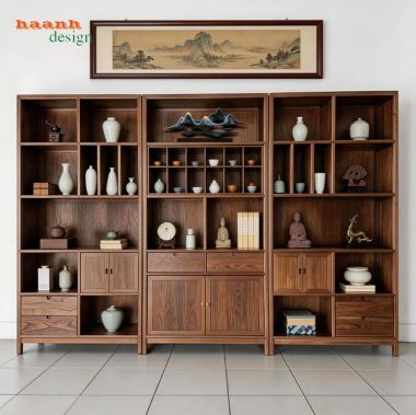 Tủ trang trí phòng khách giả cổ dạng mô-đun - TGC 009