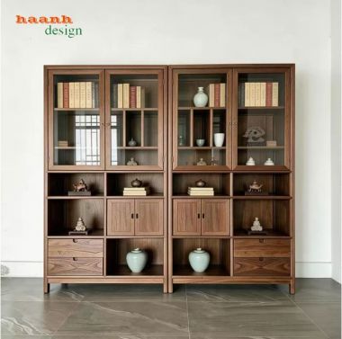 Tủ trang trí phòng khách giả cổ dạng mô-đun - TGC 009