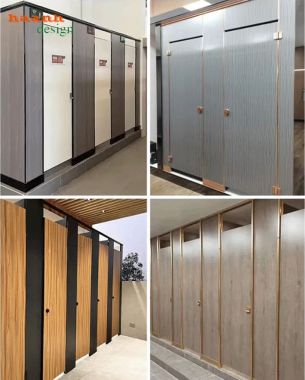 Vách ngăn nhà vệ sinh công cộng thiết kế hiện đại - VGS 004