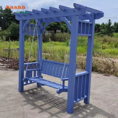 Ghế xích đu gỗ hiện đại – giải pháp thư giãn cho sân vườn-GNT 013