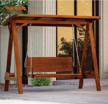 Mẫu xích đu đẹp bằng gỗ Teak tự nhiên cho sân vườn ngoài trời-GNT 014