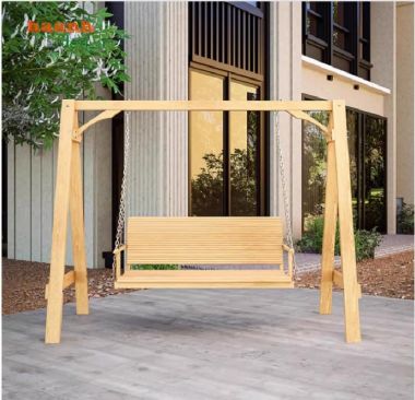 Mẫu xích đu đẹp bằng gỗ Teak tự nhiên cho sân vườn ngoài trời-GNT 014