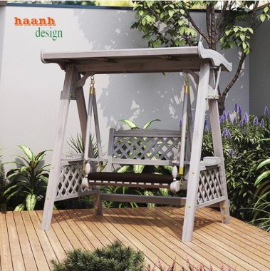 Trải Nghiệm Thú Vị Với Xích Đu Gỗ Ngoài Trời -GNT 011