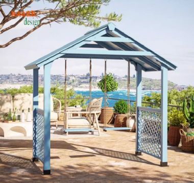 Xích đu gỗ ngoài trời Thế giới của sự thoải mái và thư giãn-GNT 010