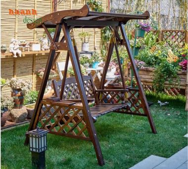 Trải Nghiệm Thú Vị Với Xích Đu Gỗ Ngoài Trời -GNT 011