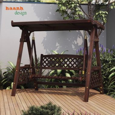 Trải Nghiệm Thú Vị Với Xích Đu Gỗ Ngoài Trời -GNT 011