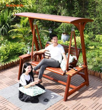 Xích đu sân vườn gỗ teak tự nhiên GNT001
