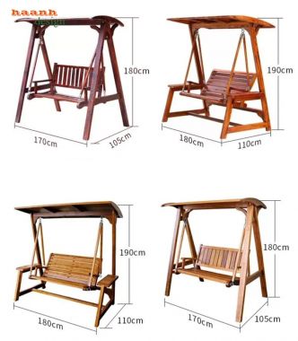 Xích đu sân vườn gỗ teak tự nhiên GNT001