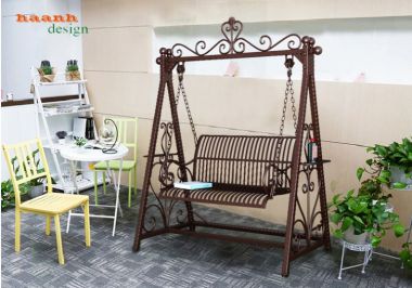 Xích đu sắt sơn tĩnh điện ngoài trời,sân vườn XDT001