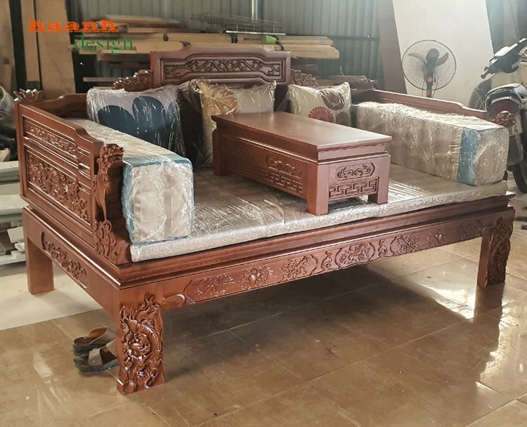 Giường La Hán ba thành hoàn thành cho khách hàng tại Hải Phòng
