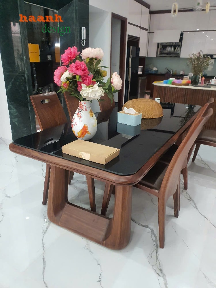 Bàn Ghế Ăn Gỗ Óc Chó Tự Nhiên