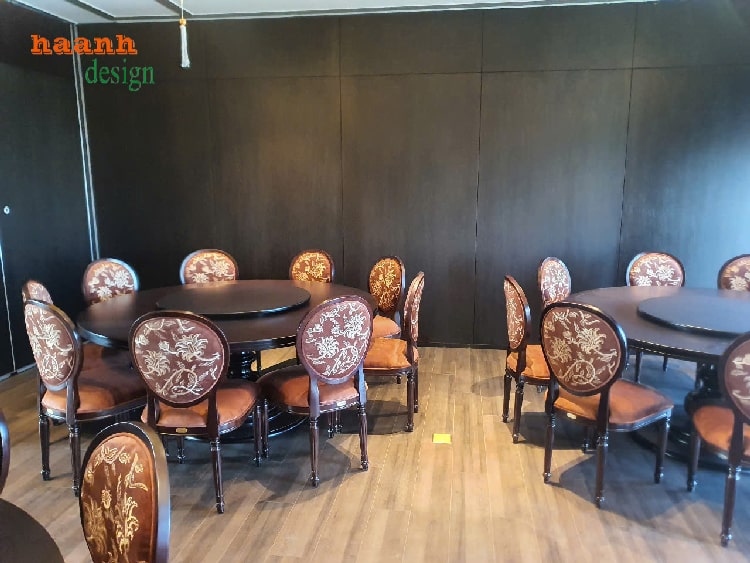 Bàn ghế nhà hàng phong cách tân cổ điển kiểu châu Âu