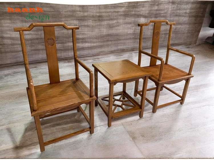 Bàn ghế phòng trà tông nâu thiết kế thanh thoát - BNG 022