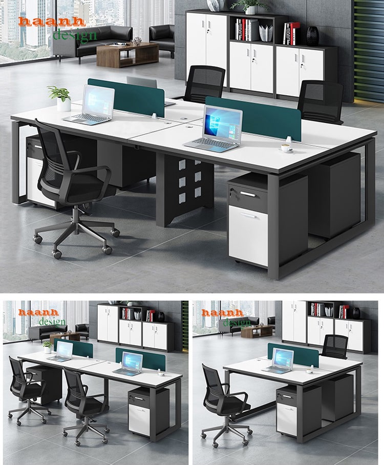 Bàn ghế nhân viên gỗ công nghiệp