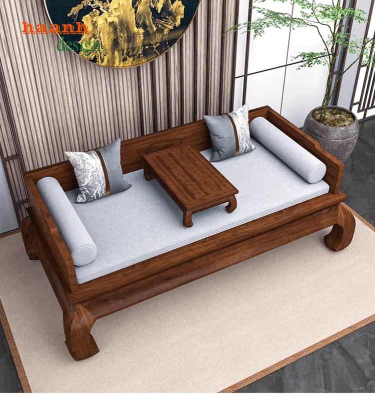 giường la hán gỗ gụ