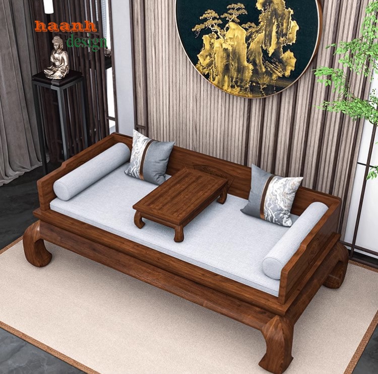 giường la hán gỗ gụ