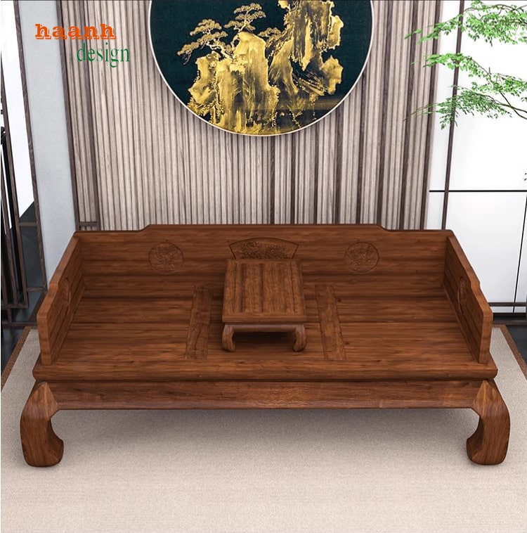 giường la hán gỗ gụ