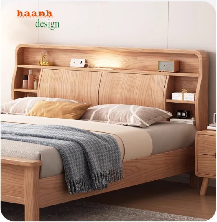 Giường ngủ gỗ sồi