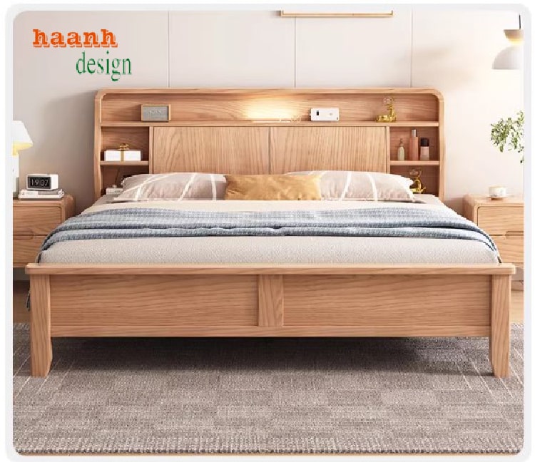 Giường ngủ gỗ sồi
