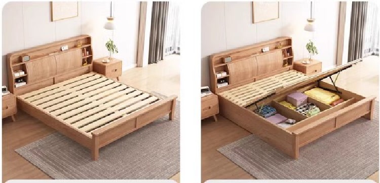 Giường ngủ gỗ sồi
