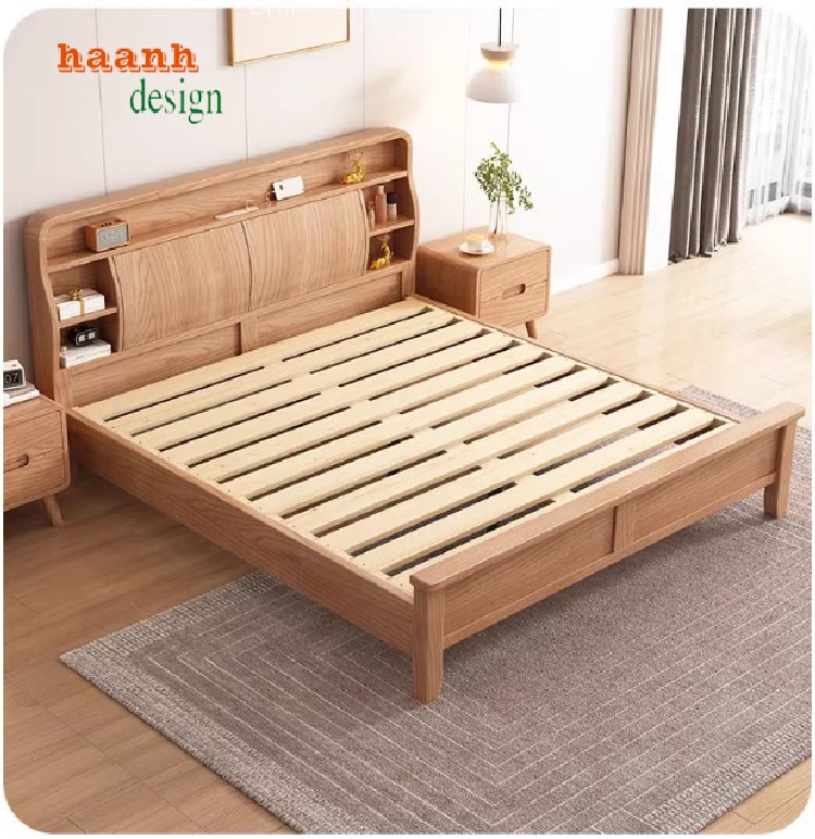 Giường ngủ gỗ sồi