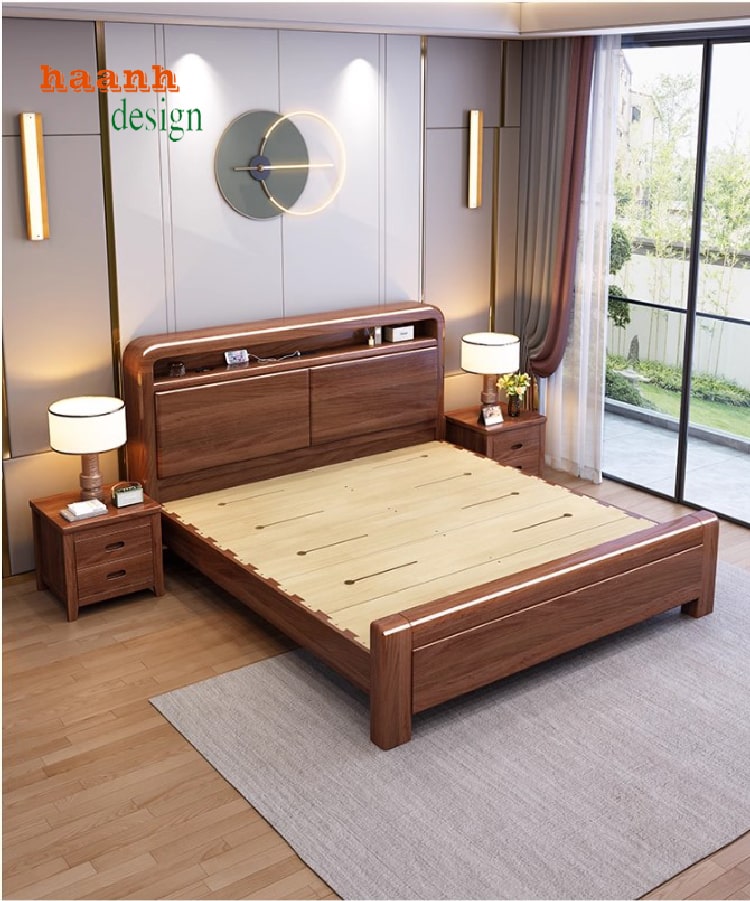 mẫu giường gỗ tự nhiên – Giá trị thẩm mỹ và phong thủy