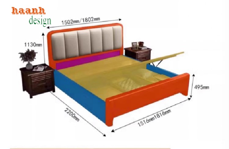 giường ngủ hiện đại gỗ tự nhiên