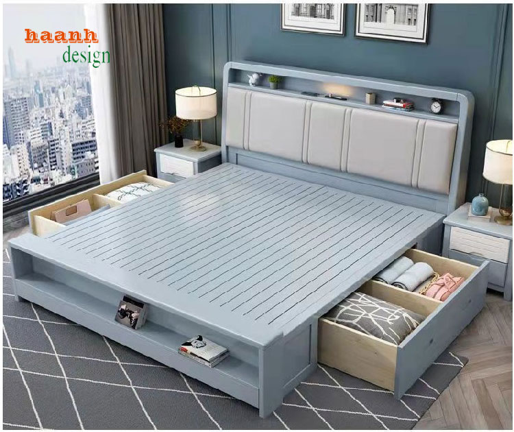 giường ngủ gỗ hiện đại
