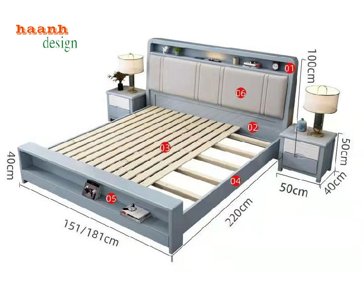 giường ngủ gỗ hiện đại