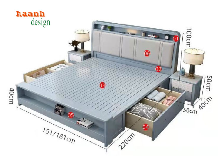 giường ngủ gỗ hiện đại
