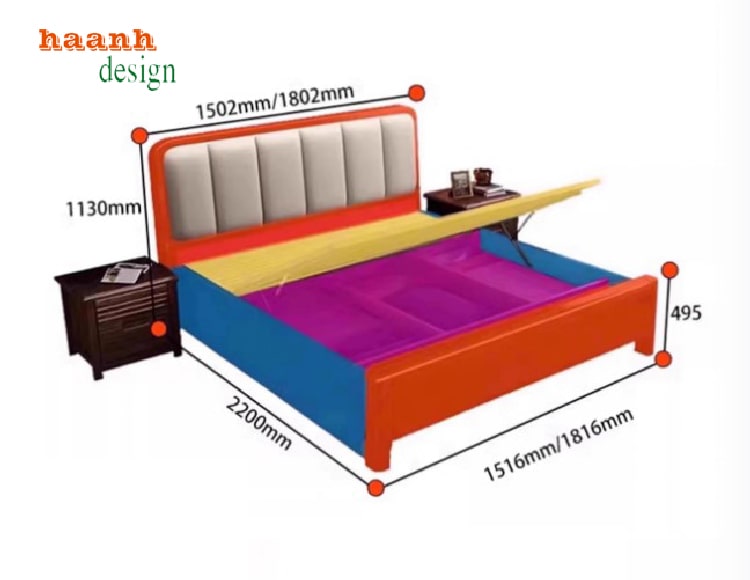 giường ngủ hiện đại gỗ tự nhiên