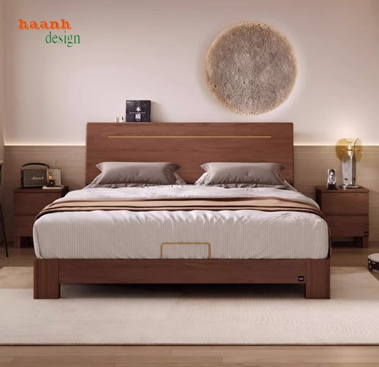 giường ngủ gỗ tự nhiên cao cấp sang trọng hiện đại