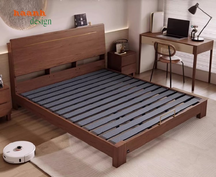 giường đẹp gỗ tự nhiên cao cấp với phụ kiện Hafele Đức