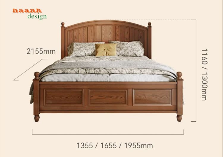 giường ngủ đẹp gỗ sồi hiện đại