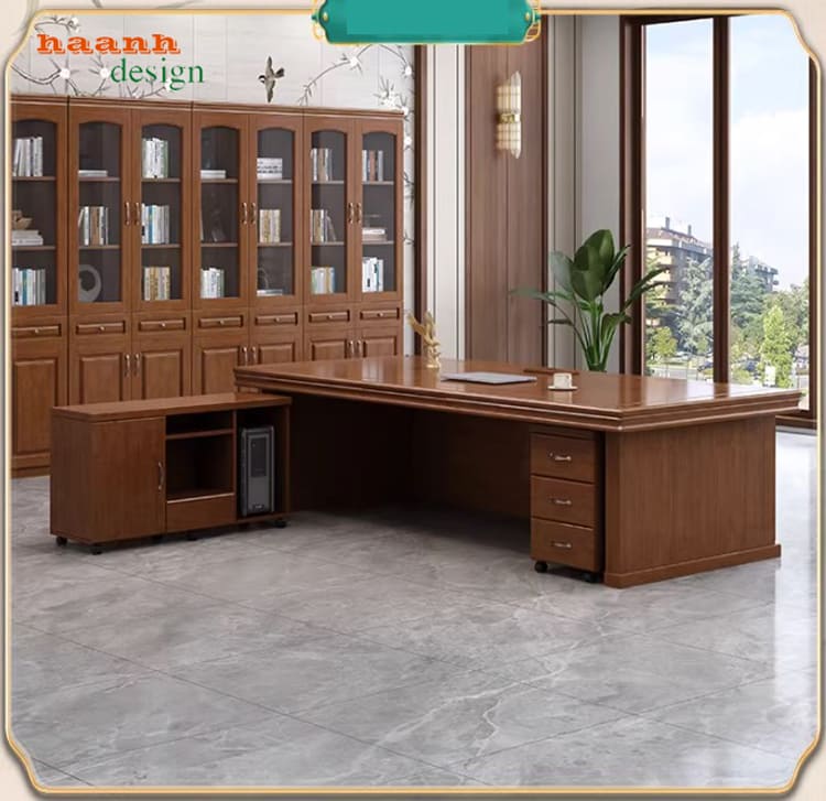 bàn làm việc giám đốc hiện đại sang trọng