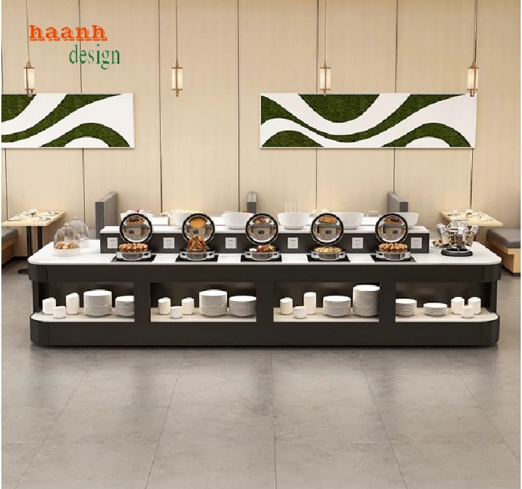 Tấm giả đá kết hợp bàn buffet khách sạn cao cấp