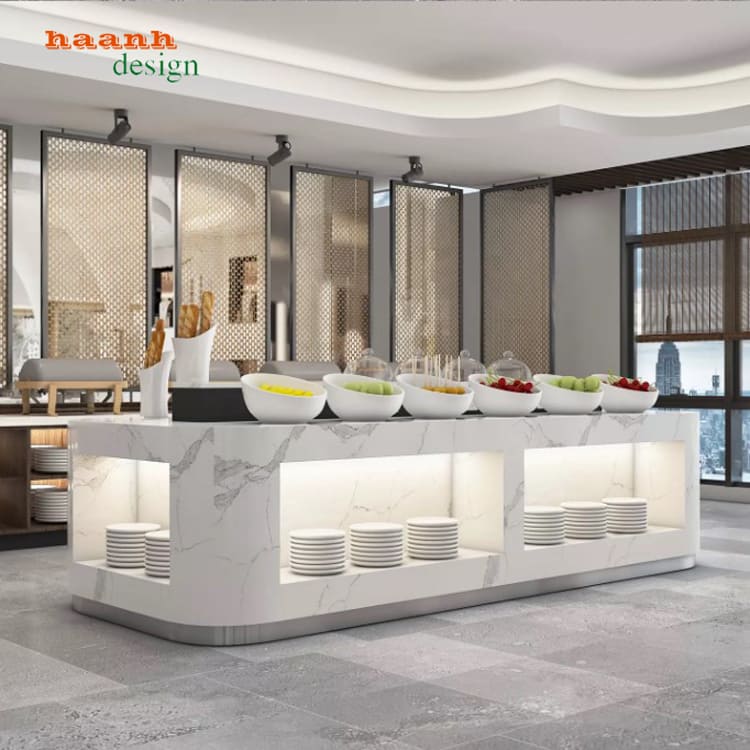 bàn buffet cao cấp hiện đại đẹp sang trọng