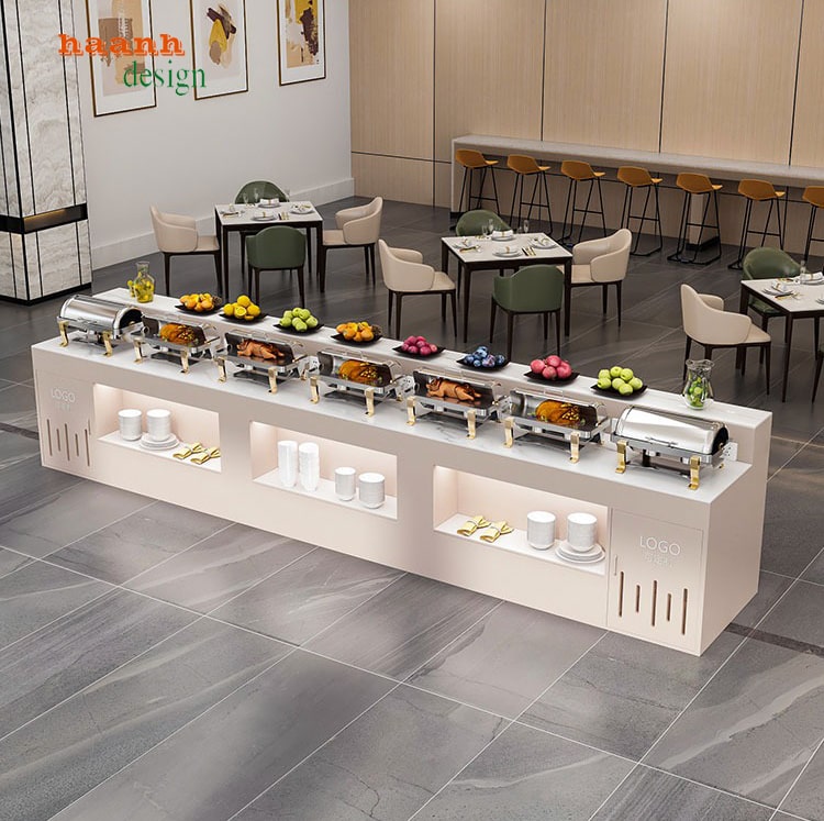 Bàn buffet gỗ công nghiệp
