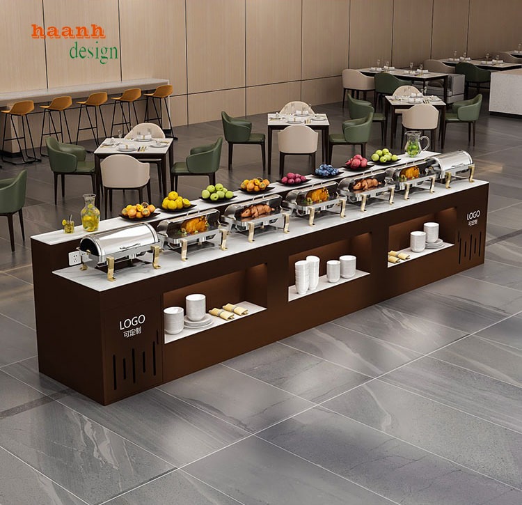 Bàn buffet gỗ công nghiệp