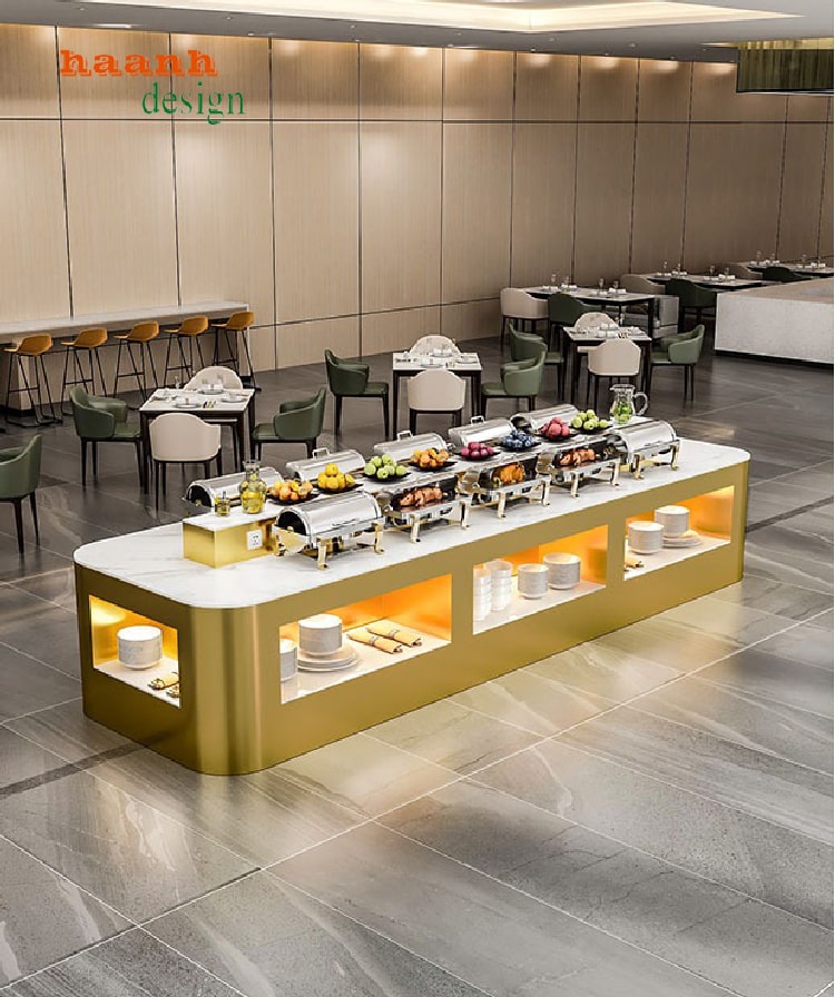 Bàn buffet gỗ công nghiệp