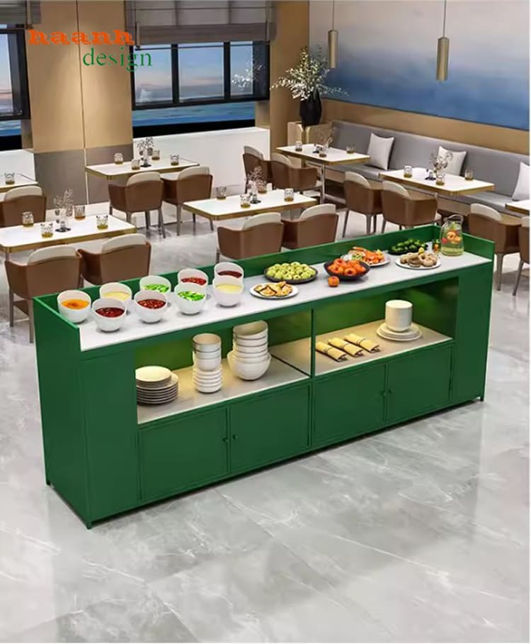 bàn quầy buffee khách sạn nhà hàng cao cấp