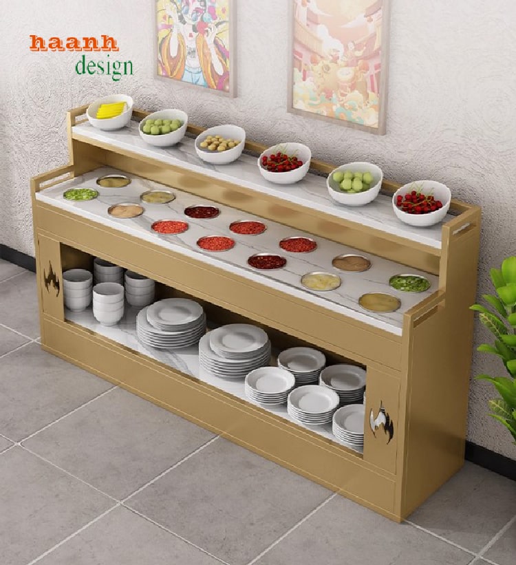 kệ đựng gia vị nhà hàng – Thiết kế nhiều tầng, tiện dụng cho khu bếp chuyên nghiệp
