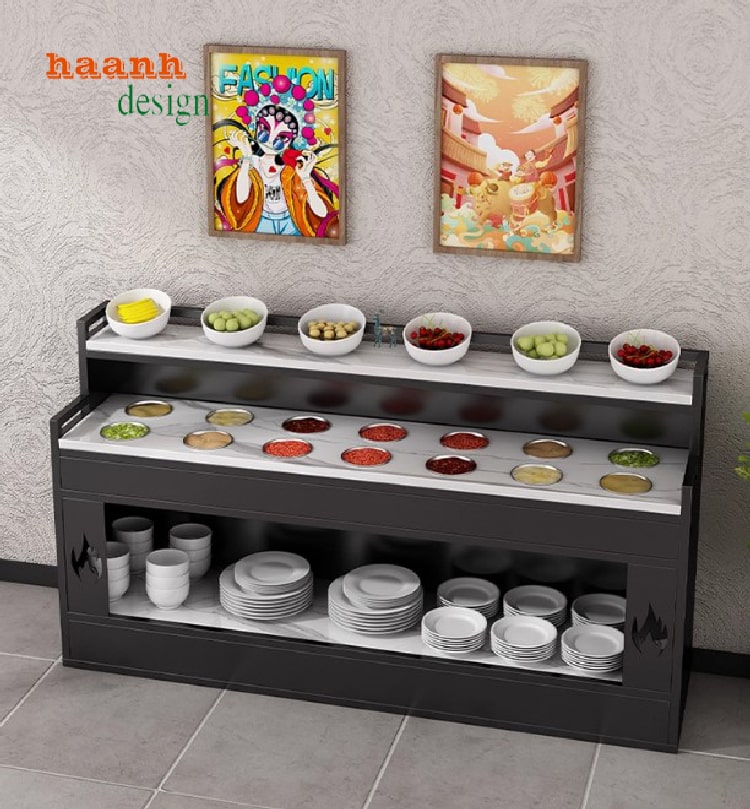 kệ để gia vị 2 tầng – Tùy chỉnh thiết kế phù hợp không gian bếp