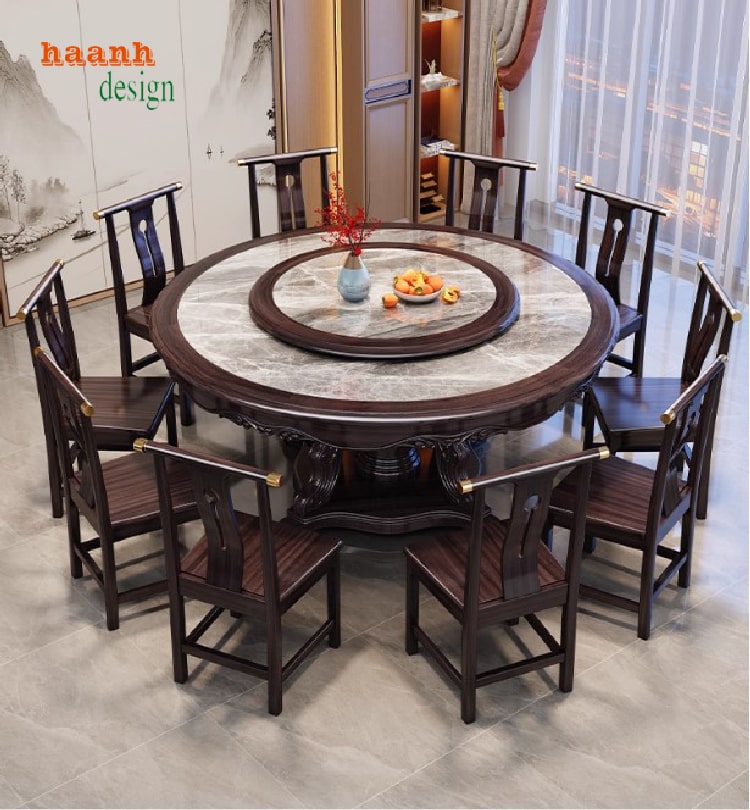 mặt bàn ăn gỗ sồi tự nhiên đẹp mắt